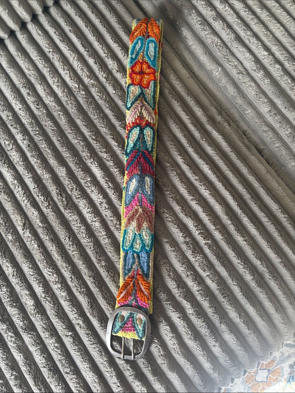 Jenny Krauss Colorful Embroidered Floral  Pattern Belt - Picture 2 of 11